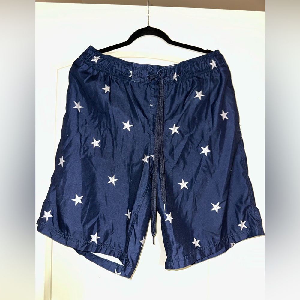 Faded Glory Dark Blue Starry Men's water shorts L
